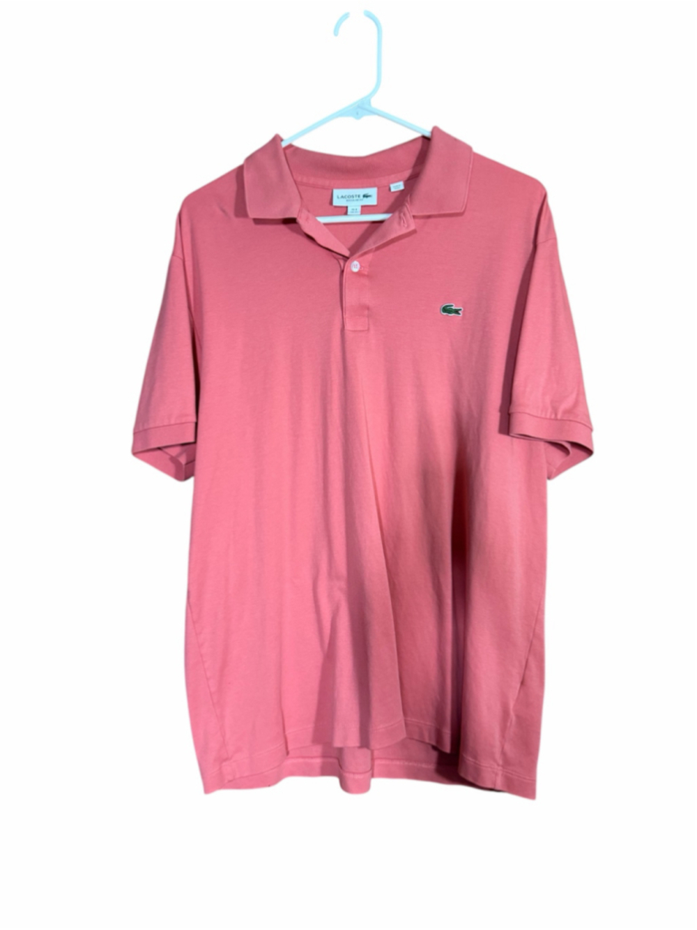 Lacoste Coral peach Regular Fit Polo Shirt mens size XL